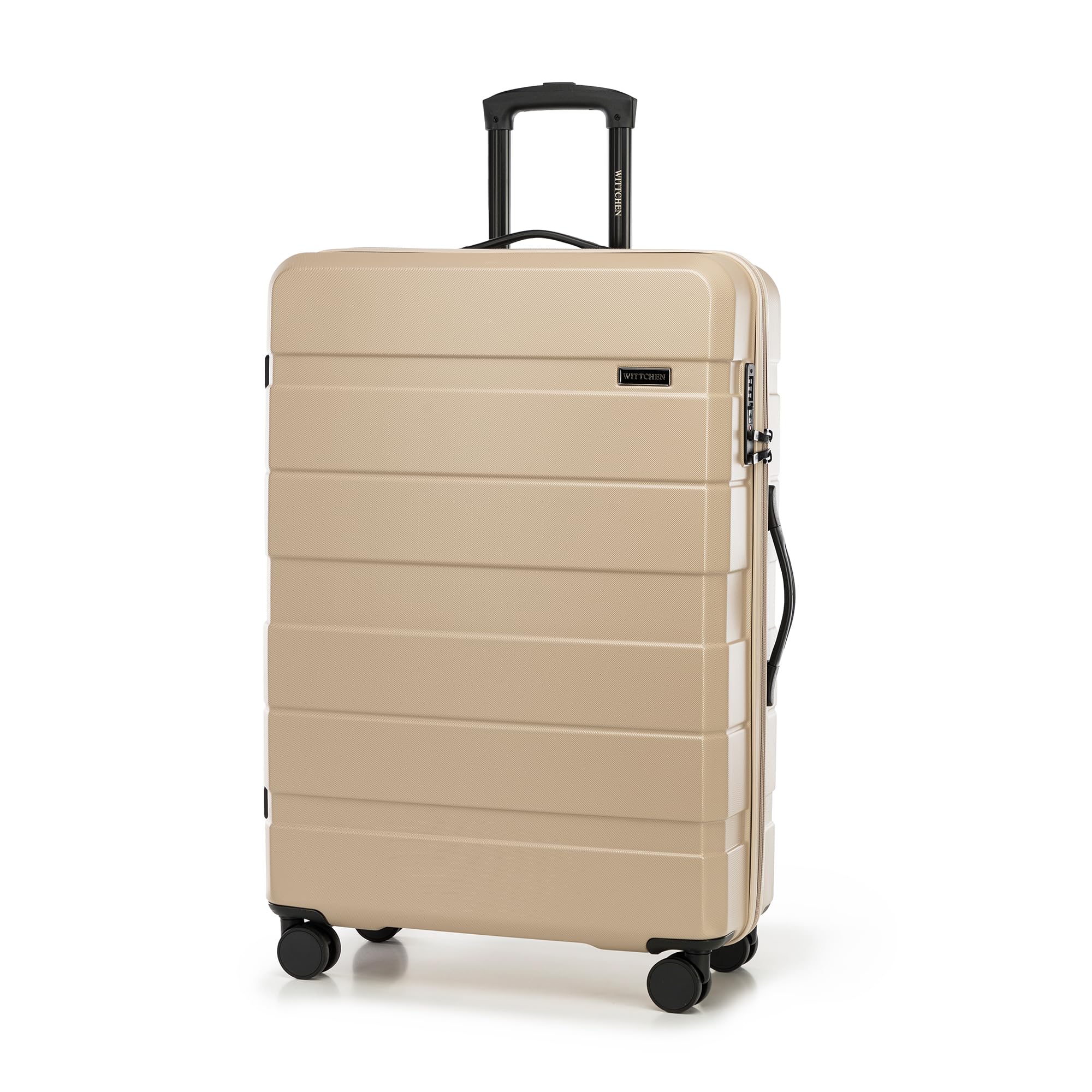 WITTCHEN Valise de Voyage Set de 3 valises Valise à roulettes Bagages à Main en ABS avec 4 roulettes pivotantes Serrure à Combinaison Poignée télescopique COMODO Line Beige