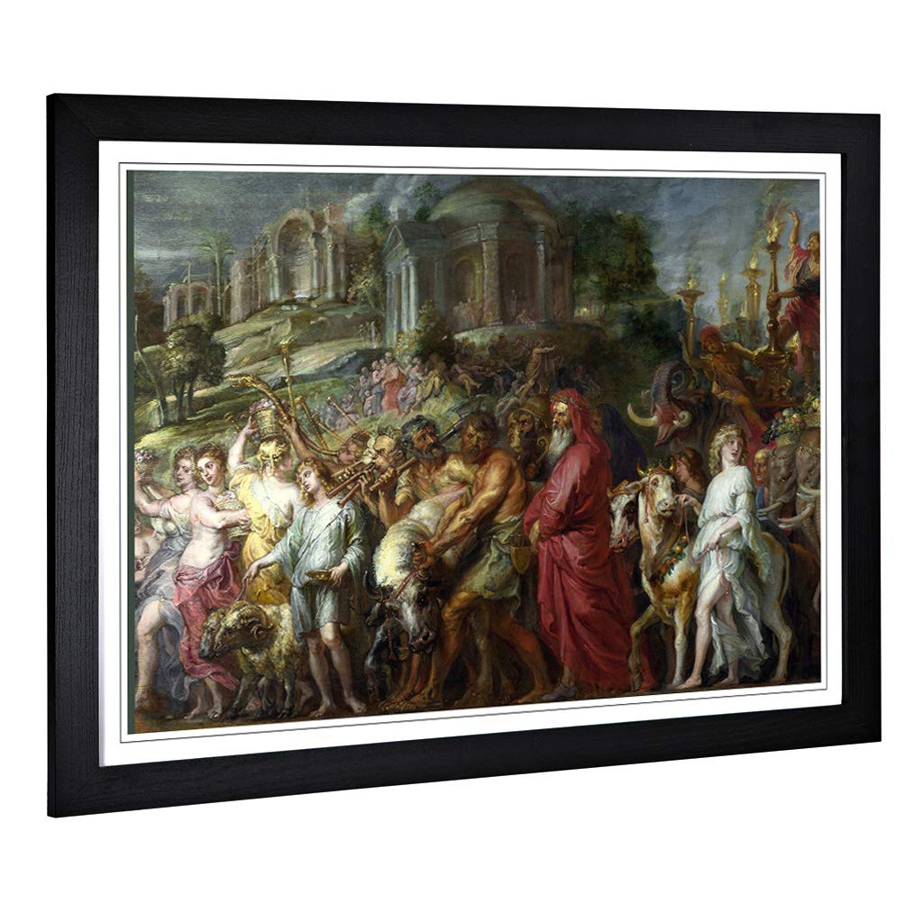 Big Box Art Framed Print of Peter Paul Rubens A Roman Triumph Design | Wall Art Picture | Home Decor for Kitchen, Living Room, Bedroom, Hallway, Black, A2 / 24.5x18 Inch / 62x45cm