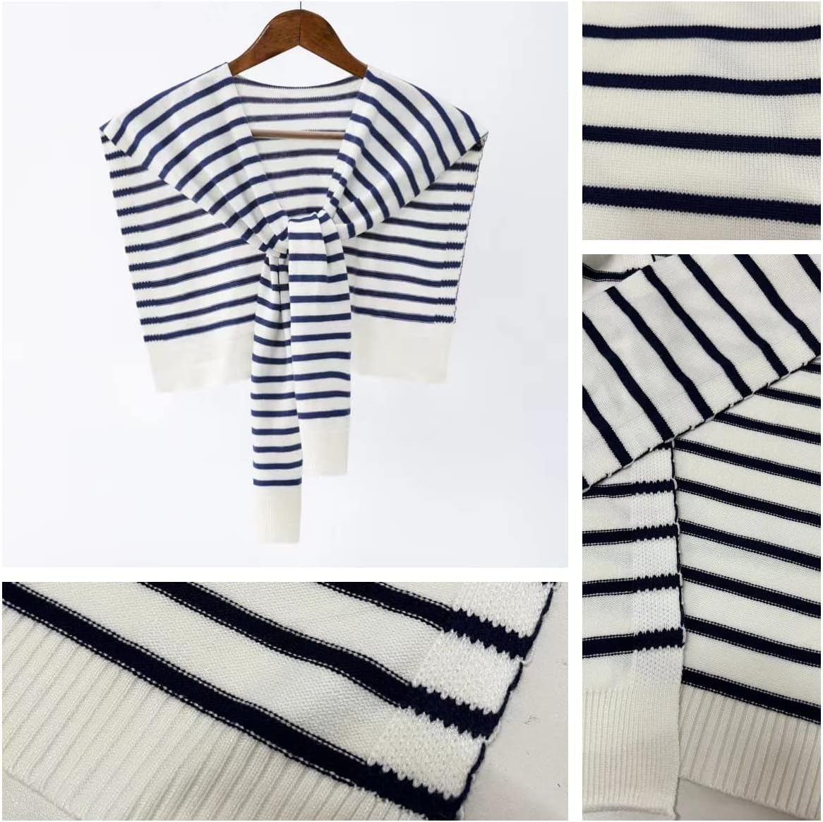 Sweater Shawl Wraps for Women Sweater Knitted Knotted Shawls Travel Casual Scarf Cape Shoulder Tops Fashion Wrap - Image 7