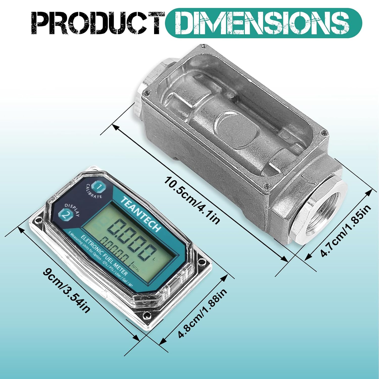 1in Digital Turbine Fuel Flow Meter, High Accuracy Diesel Flow Meter
