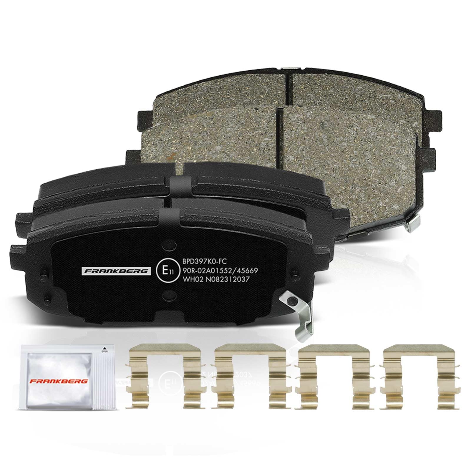 Frankberg Bremsensatz inkl. 2x Bremsscheiben + 4x Bremsbeläge Vorne Kompatibel mit i30 FD Cee'D Schrägheck ED Pro Cee'D ED Cee'D SW ED i30 Kombi FD Replace# K2JA3328ZA
