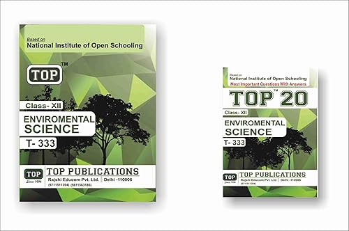 TOP NIOS Class 12 Environmental Science 333 Guide + TOP 20 Most Important Question Answers (Mini Book) - Set of 2 Books