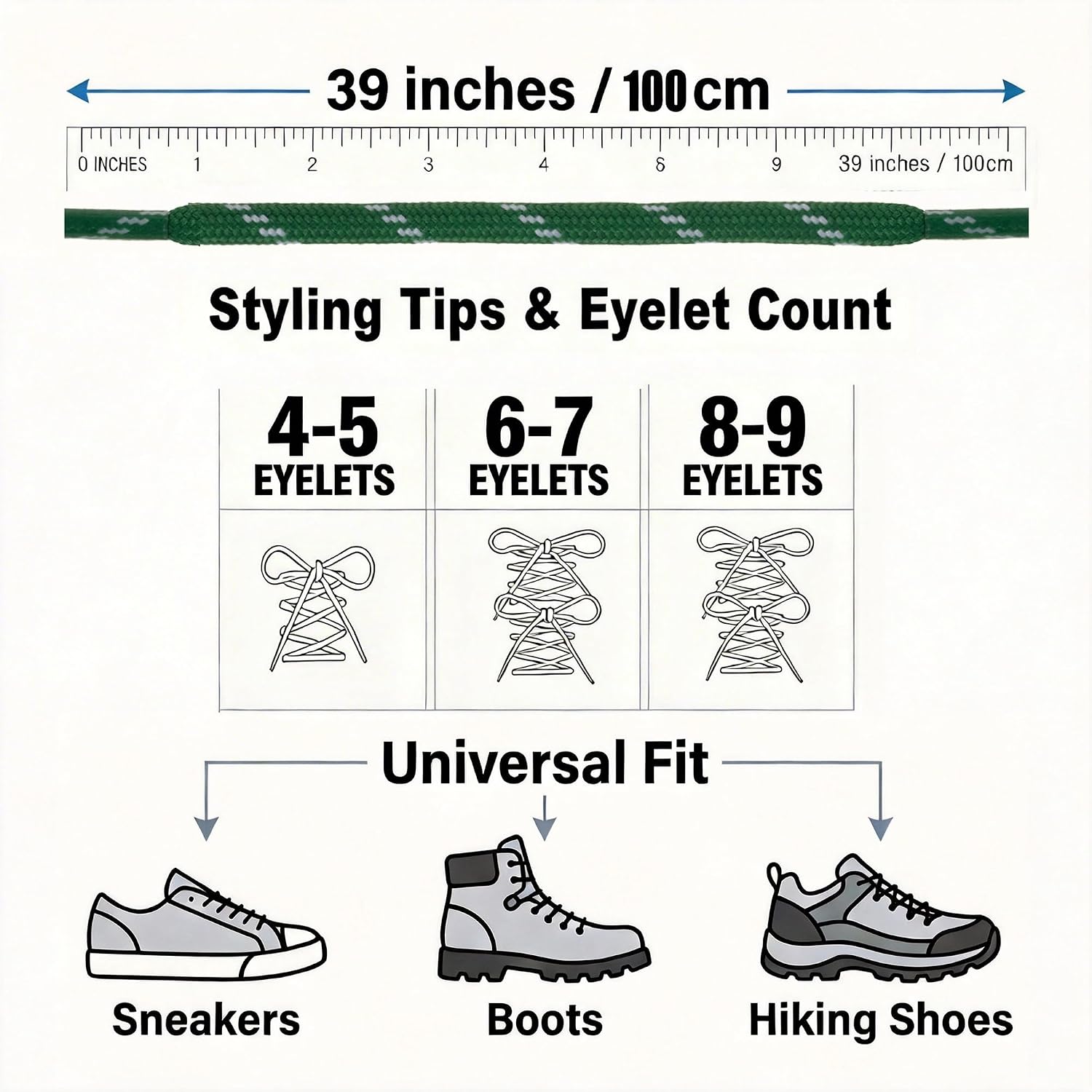 Paracord Shoe Laces, Colorful Shoelaces for Sneakers, 2 Pairs image 4