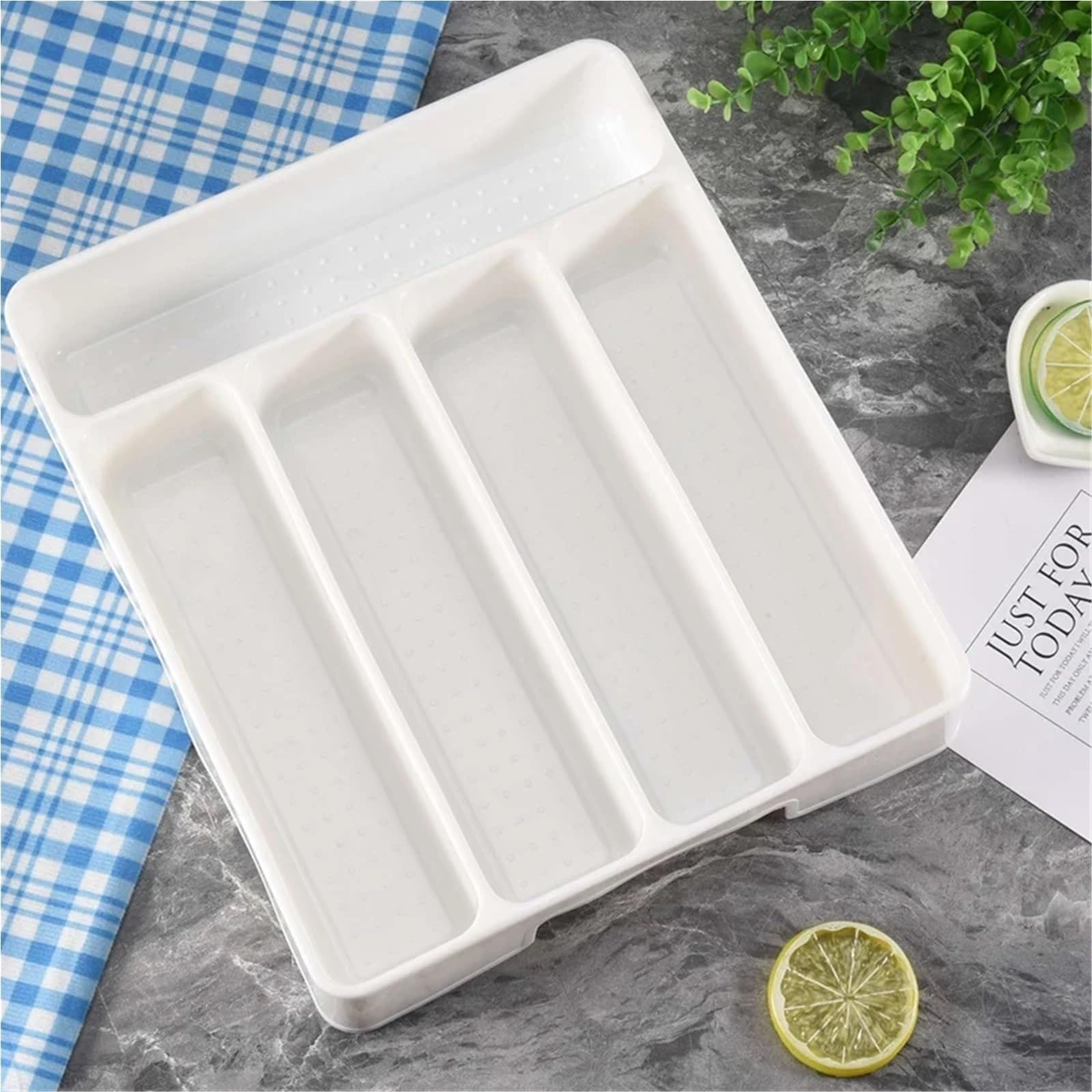 Portaposate 2 pezzi organizer for cassetti da cucina vassoio cucchiaio posate separazione finitura scatola di immagazzinaggio posate organizzazione di stoccaggio da cucina Porta Posate