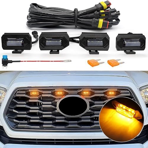 Miniatura 1 de 4 luces de parrilla mejoradas para Toyota Tacoma todoterreno y TRD Sport OEM Grill 2020 2021 2022 2022 2023, accesorios de parrilla Tacoma, luces