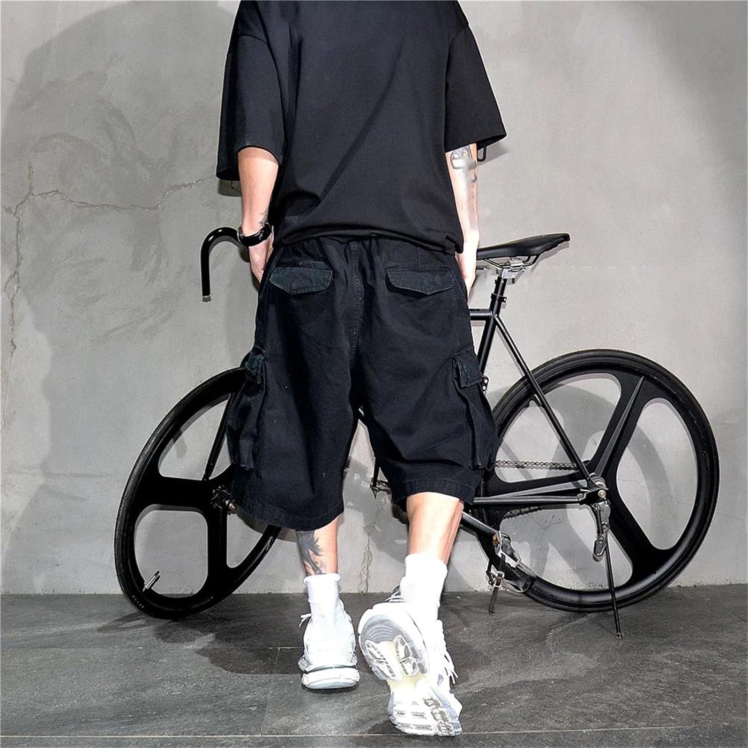 Mens Cargo Shorts Heavyweight Cotton 5 Inch Distressed Washed Casual Summer Loose Fit Multi Pocket