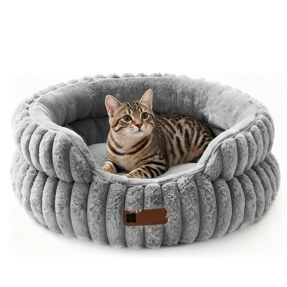 Lit pour chat FARYODI rond doux et élégant pour petit animal
