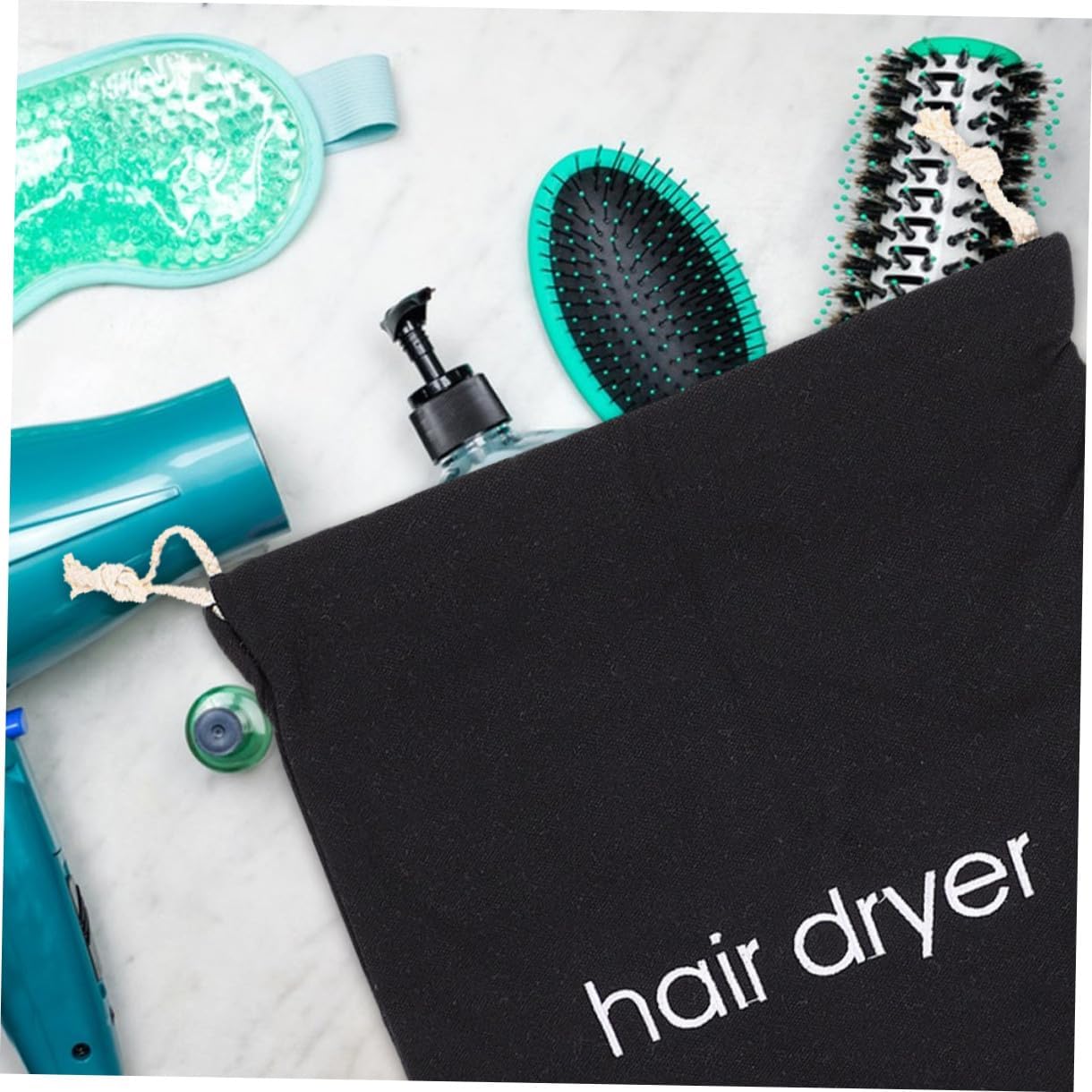 4pcs Drawstring Hair Dryer Carrier Bags Multi-function Cloth Storage Organizers for Hair Tools Durable Portable for Home Travel
