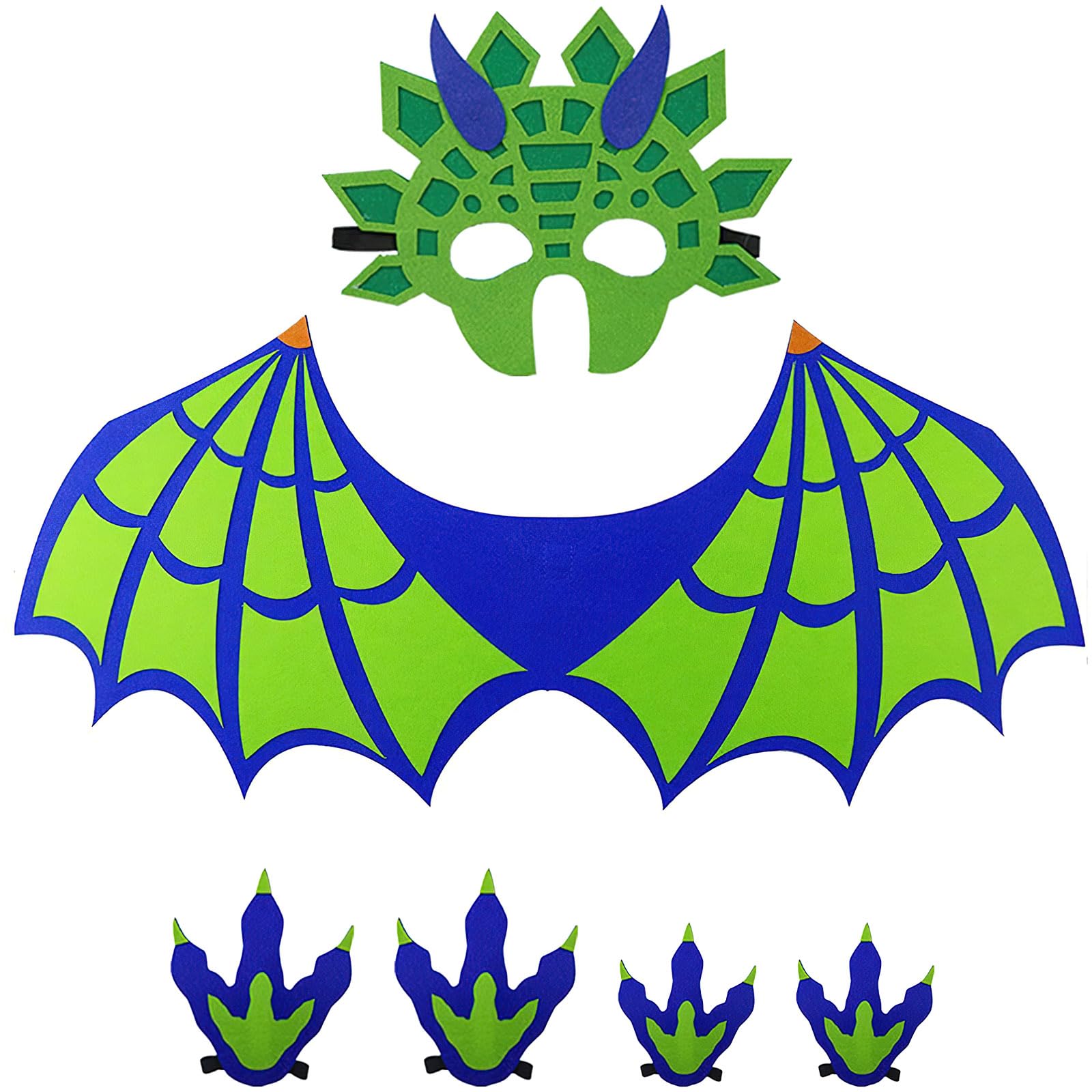 ZoneYan Disfraz Dinosaurio Niño, Disfraz Dragon Niño, Alas de Dinosaurio, Alas de Dragón Disfraz Set, Niños para Fiesta Accesorios de Cosplay Cumpleaños Infantil Disfraz de Halloween (3-9 Años)