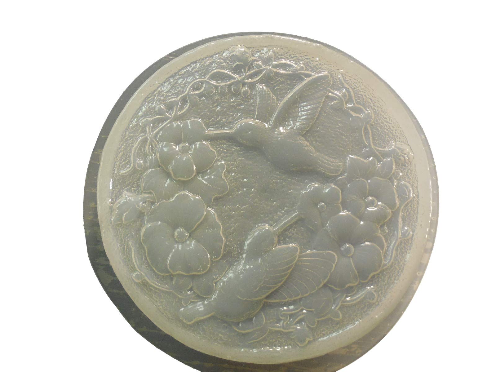 Hummingbird with Flowers Plastic Craft Mold use with Concrete or Cement for Making Stepping Stones 1332 Made in USA