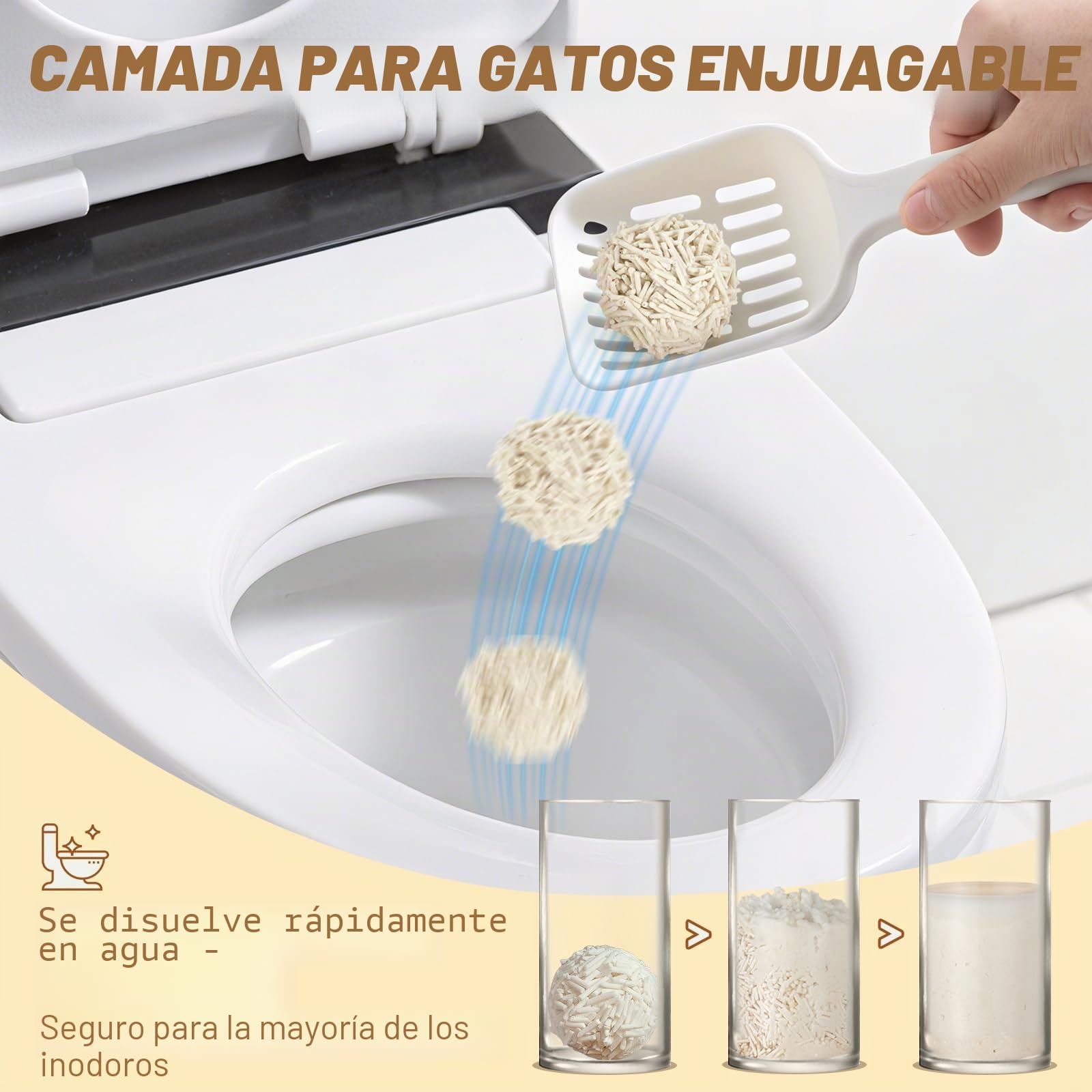 Happy & Polly Arena de Tofu para Gatos, aglutinante rápido, desechable, Ultra Absorbente, bajo Seguimiento, materias primas 100% Naturales con carbón de Coco, 11 Libras (2 Bolsas de 5.5 kg)