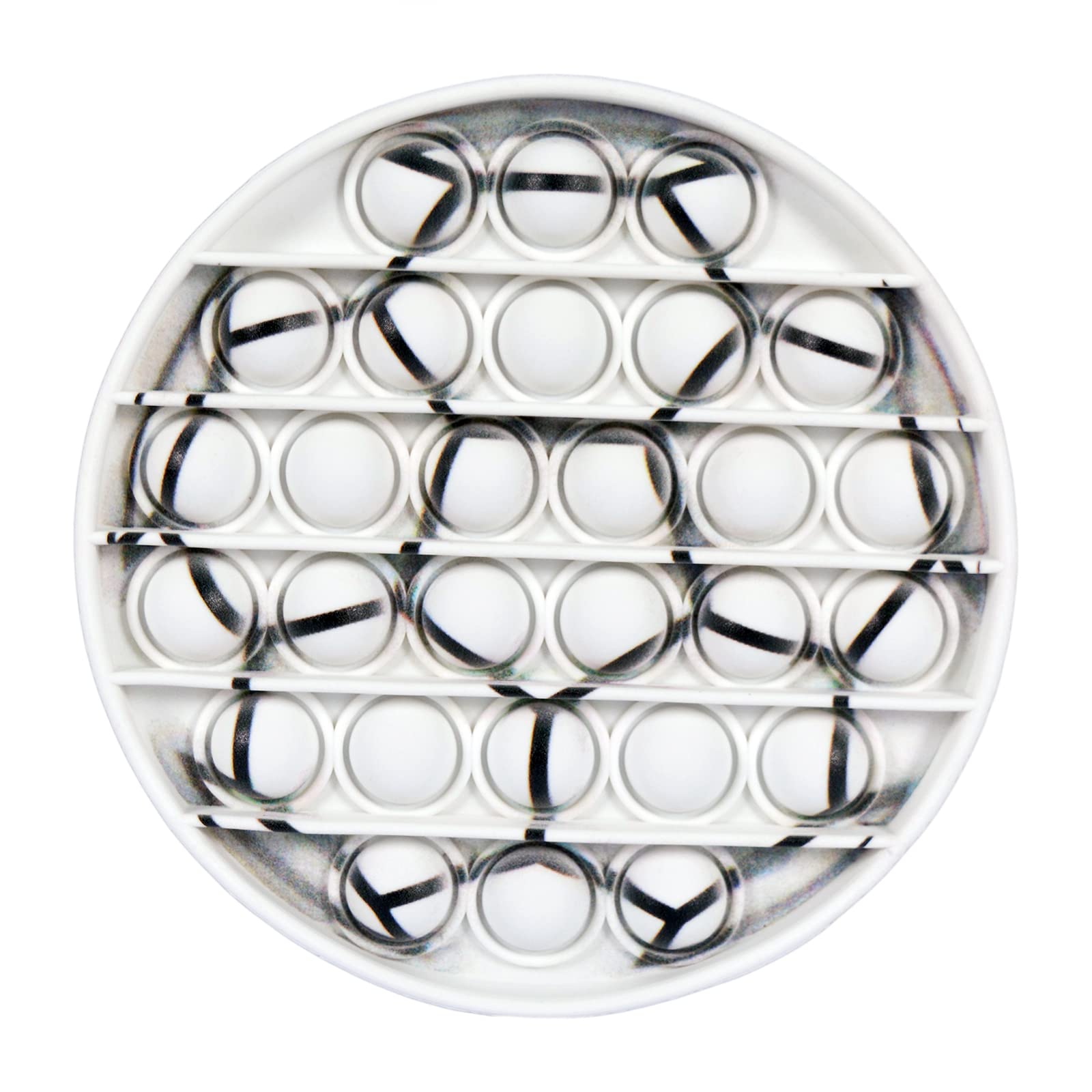 NUFR Circle Soccer Football Ball Pop Bubble Fidget Toy, Sensory Silicone Toy for Adult Kids Office