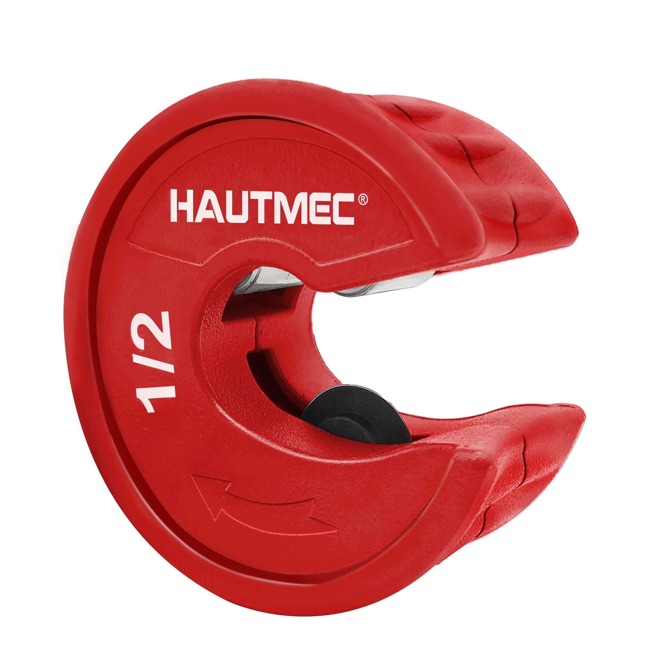 HAUTMEC Pro 1/2 Inch Automatic Copper Tube Cutter - 1/2 in. Maximum Nominal Pipe Capacity (5/8 in. Outer Diameter), for Copper, Aluminum, Brass Tube and Thin-wall Conduit, HT0215-PL