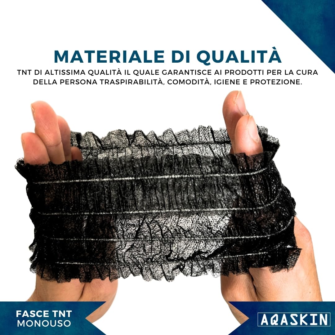 Fasce Elastiche Capelli Monouso TNT 1000 pz Nero