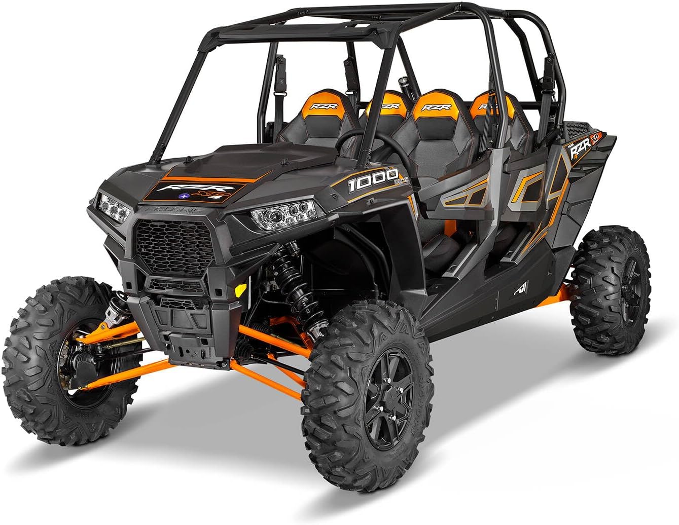 Polaris Black Steel Low Profile Rock Sliders 2879940-458 2014-2020 4-Seat RZR 900 1000 4 Turbo OEM
