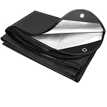 E EASTSTORM Emergency Blanket 7x5ft Waterproof Reflective Tarp Black