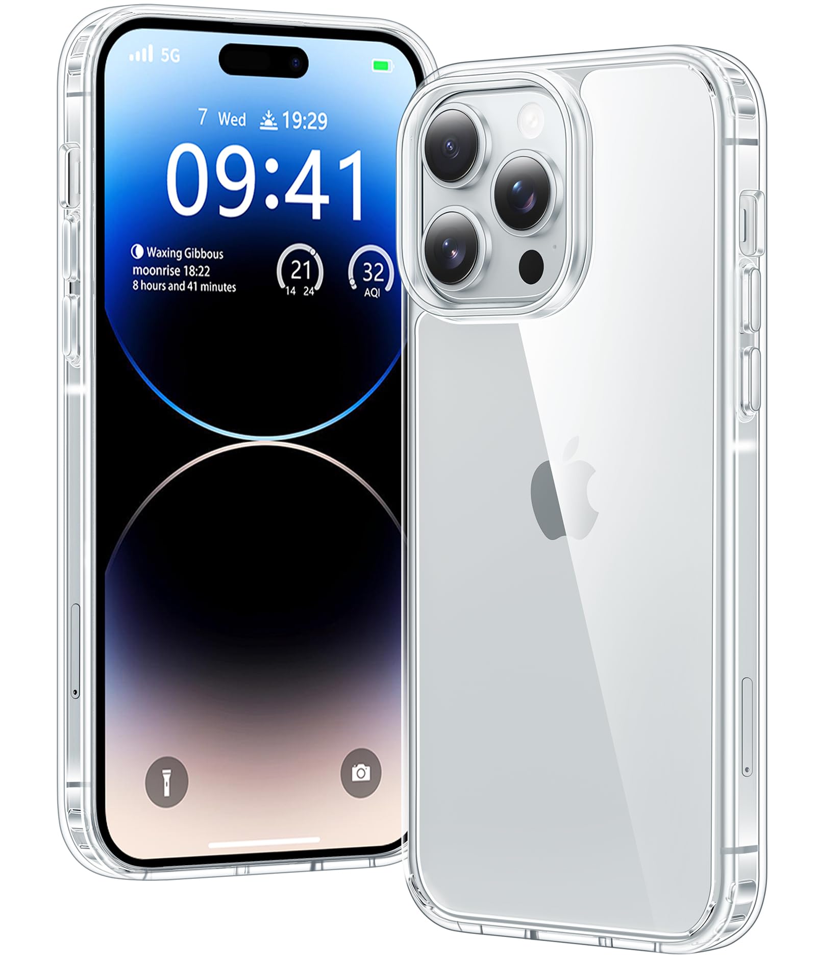 Clear Case for iPhone 15, Ultra Thin, Shockproof TPU Cover, Anti-Yellowing, Crystal Clear, Phone Case for Apple iPhone 15 - Clear — view 426