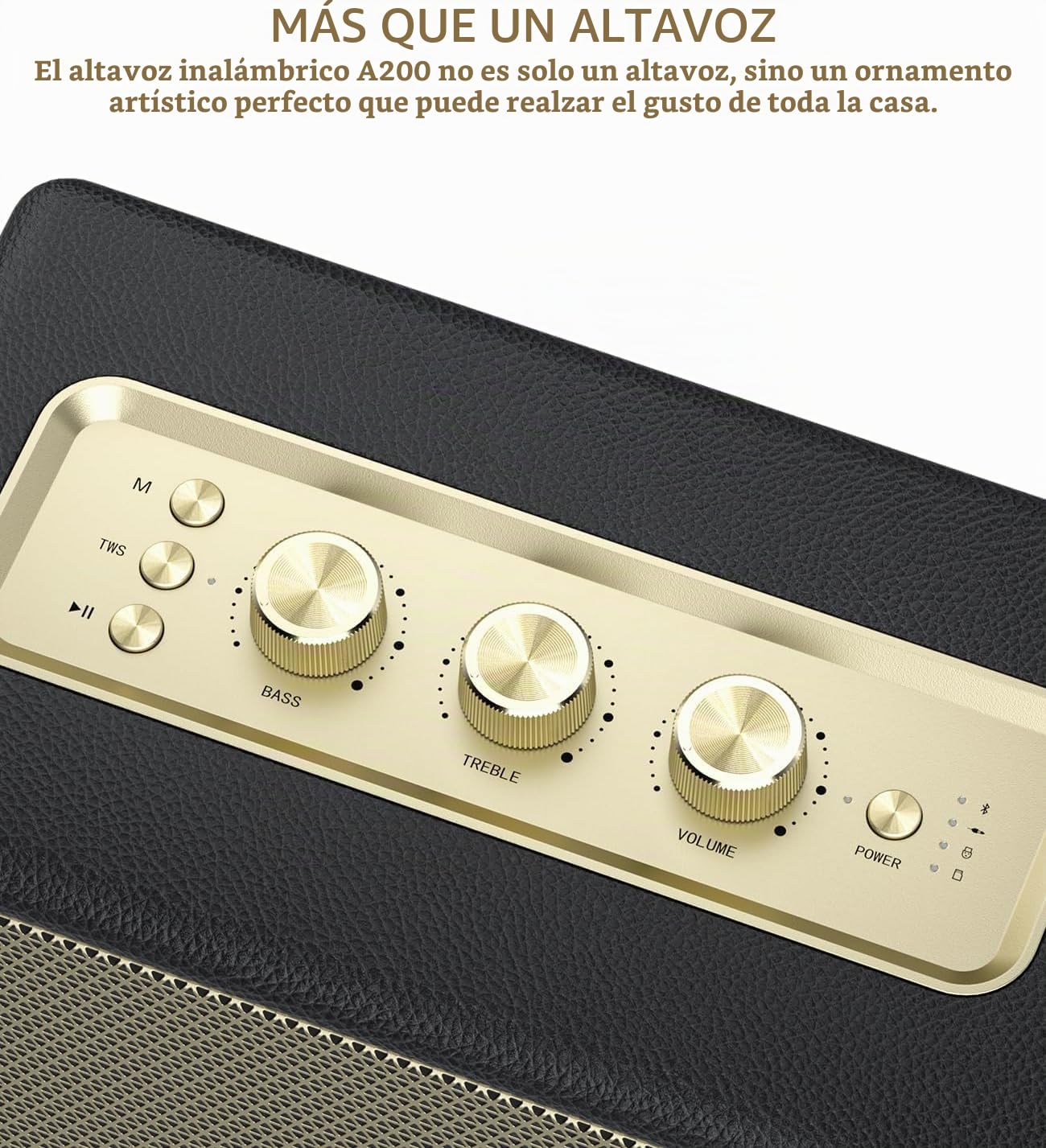 MLOVE Altavoz Bluetooth portátil A200 con entrada auxiliar, ranura micro SD, puerto USB, subwoofer potente, acoplamiento TWS, batería larga y 80 W