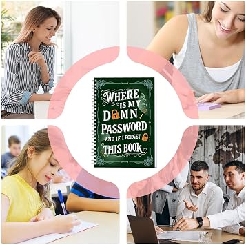 Password Keeper | Notebook with Smart Index, Password Cover Book - for Family Students Adults Men and Women at Home in the Office and for Study