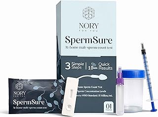 Nory Sperm Test Kit – At-Home Male Fertility Test for Sperm Count, Easy & Accurate Results, Check your Sperm Count Privately at Home