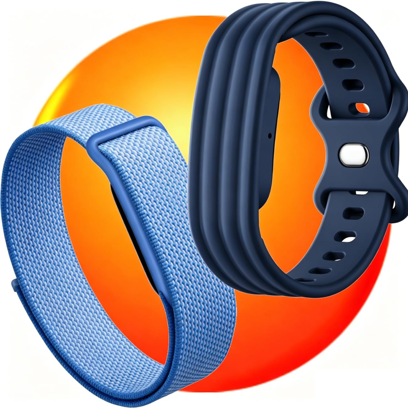 Merrwon Nylon Band Compatible with Google Fitbit Air,Bands Only, Replacement Strap for Google Fitbit Air Accessories Arm Strap (Blue)