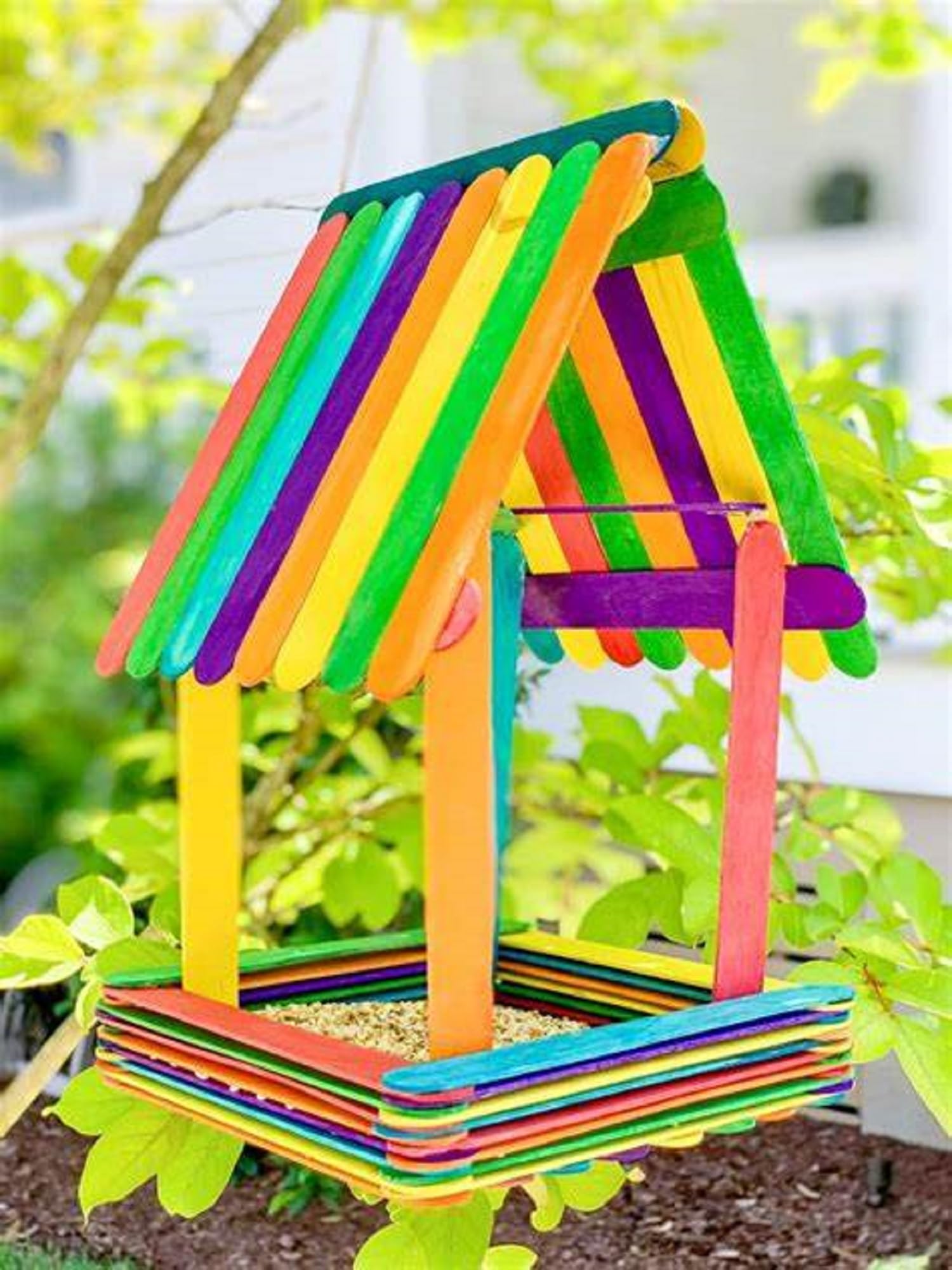 KTOJOY 50 palitos de madera jumbo de colores de 6 pulgadas, palitos de manualidades de colores, palitos de 3/4 pulgadas de ancho, palitos de hielo para manualidades, proyectos de arte en el hogar