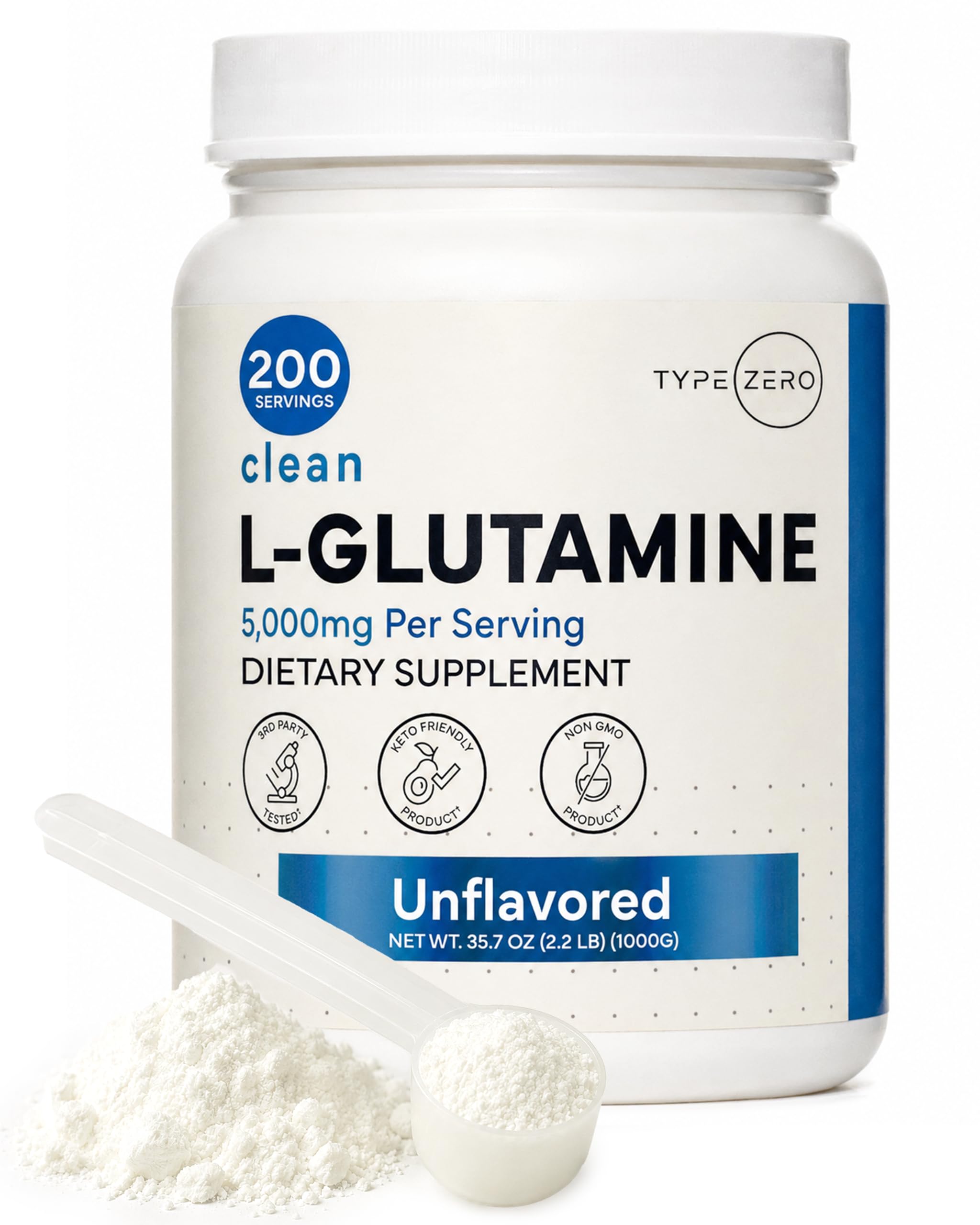 Amazon.com: Type Zero L Glutamine Powder, 200 Servings of 5000mg