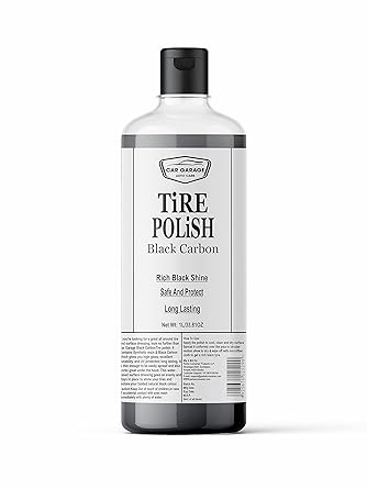 Car Garage Tire Polish Black Carbon-1L / Liquid/For all Car & Bikes/Deep rich black & long lasting/UV protection formula/Easy to use/No harmful chemicals