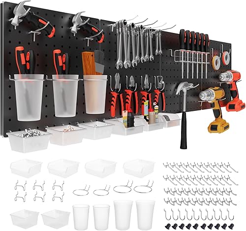 Tablero de clavijas, kit organizador de pared de 74 piezas de metal. Tablero de clavijas resistente, tableros de clavijas, tablero de clavijas para