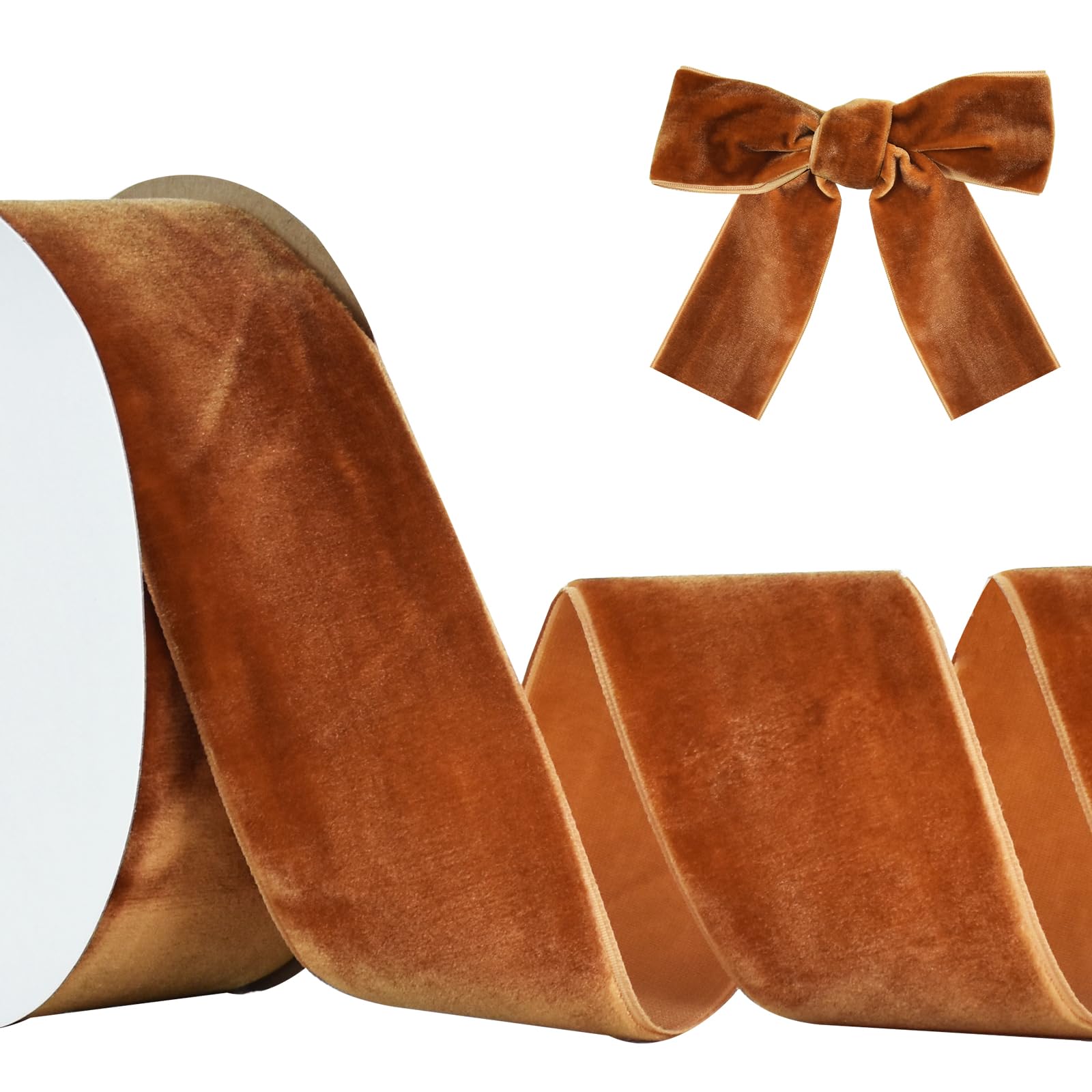 RIBBOOO Wit fluwelen lint, 5 cm x 9,14 meter, vintage fluwelen linten voor kerstkrans strik, decoratie, ambachtelijke geschenkverpakking, Valentijnsdag boeketverpakking