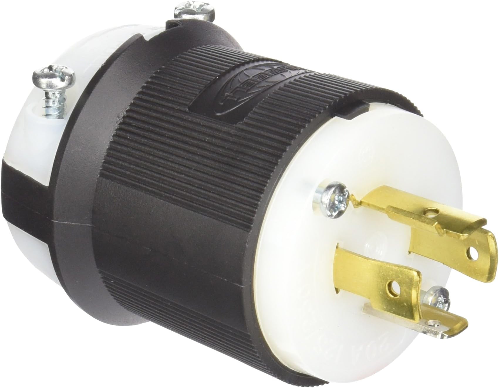 Hubbell HUBHBL2411 HBL2411 Locking Plug, 20 amp, 125/250V, L14-20P, Black and White