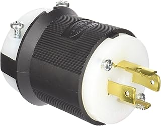 HUBHBL2411 HBL2411 Locking Plug, 20 amp, 125/250V, L14-20P, Black and White