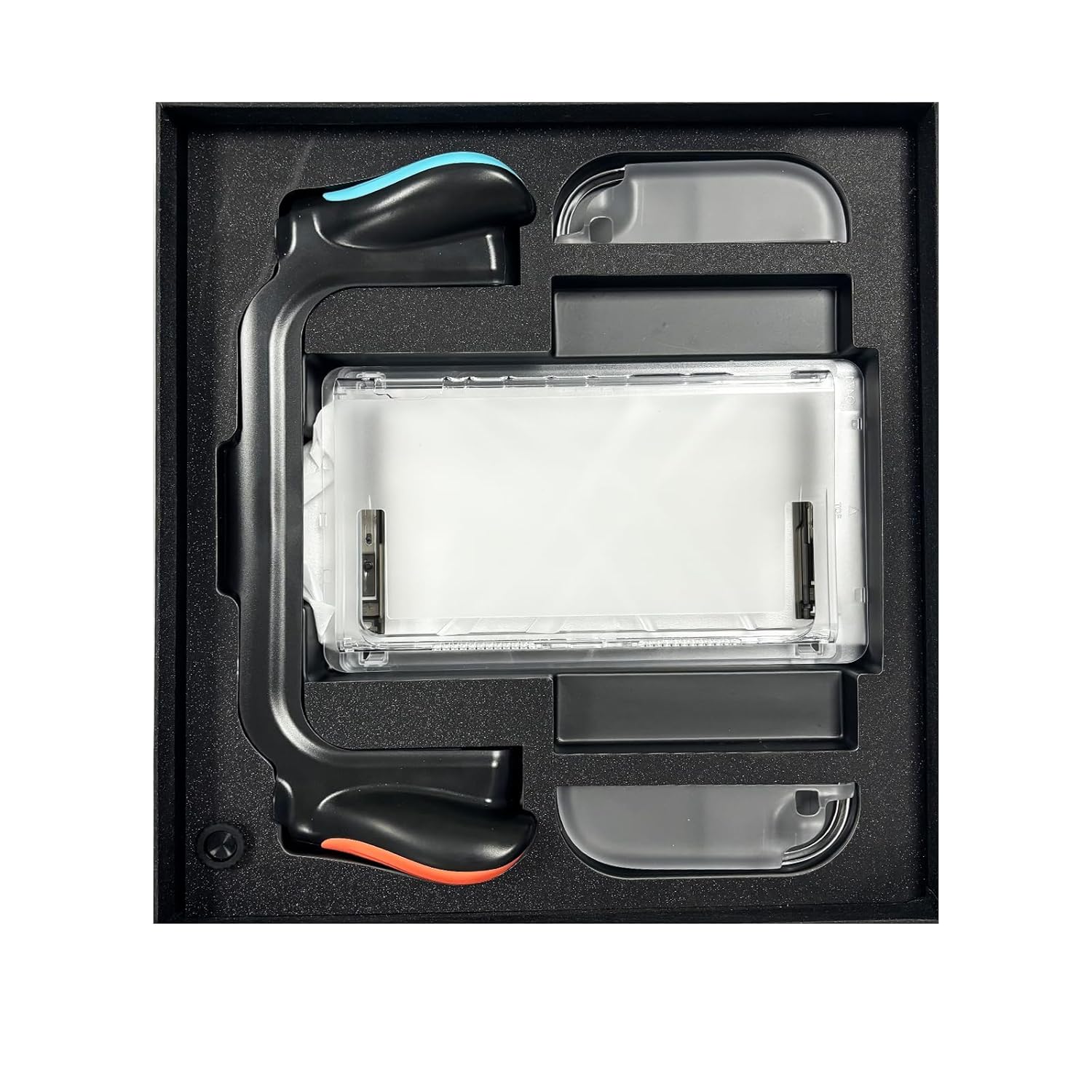 CENTRAL Accessories Bundle for Nintendo Switch 2 and Nintendo Switch Console - Crystal Clear Protective Case with 2.5D Tempered Glass Screen Protector and Auto Align Kit - Ergonomic Grip Case Cover Accessory Set for Gaming Travel - Transparent