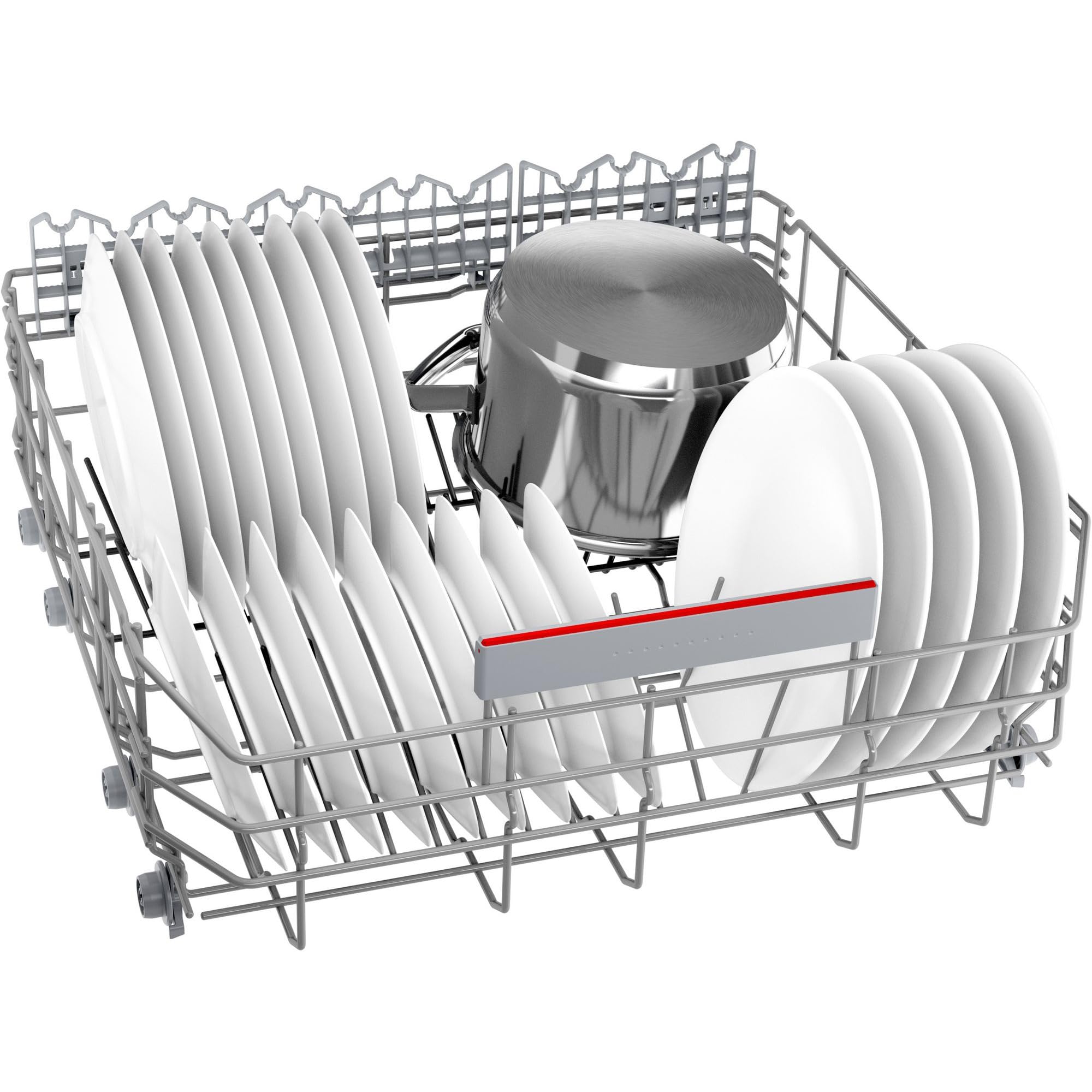Bosch SMH4ECX28E, serie 4, lavastoviglie intelligente completamente integrata 60 cm, cassetto portaposate, lavastoviglie Made in Germany, cerniera Vario, particolarmente silenziosa, SpeedPerfect+,