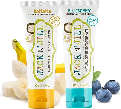 Miniatura 13 de Jack N' Jill Natural Kids Pasta de dientes – Goma de burbujas y bayas y crema – Orgánico, sin gluten, vegano, libre de BPA, sin flúor, sin SLS, sin