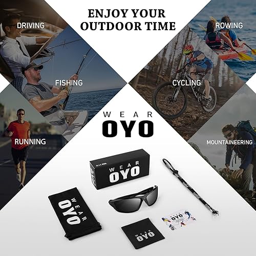 Miniatura 7 de Gafas de sol polarizadas deportivas para hombres y mujeres, gafas de pesca y conducción rectangulares, protección UV400