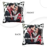 Vista 9 de Almohada personalizada con texto fotográfico, funda de almohada de pana personalizada de dos lados, recuerdo de amor personalizado para aniversario
