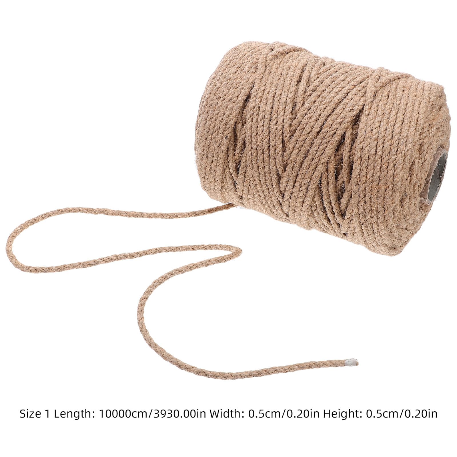 jojofuny Corde Jute Naturelle Tressée Ficelle pour Radeau Jardinage Emballage Colis Projets Décoratifs Intérieur Extérieur