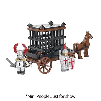 Amazon.co.jp: MOOXI 中世の騎士 囚人 馬車 ビルディング