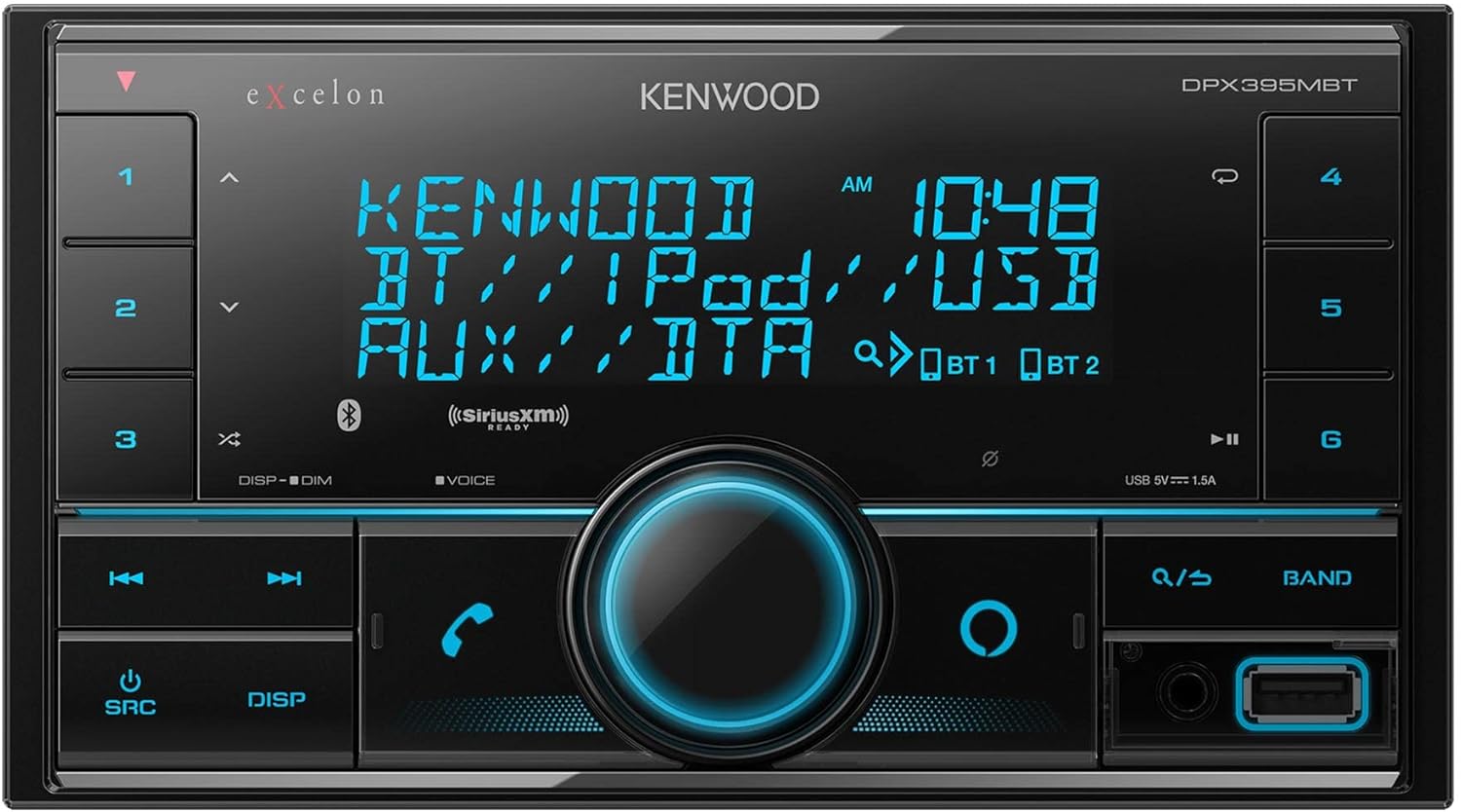 Kenwood DPX395MBT Digital Media Receiver (Does Not Play Discs) w/Bluetooth (Certified Refurbished)
