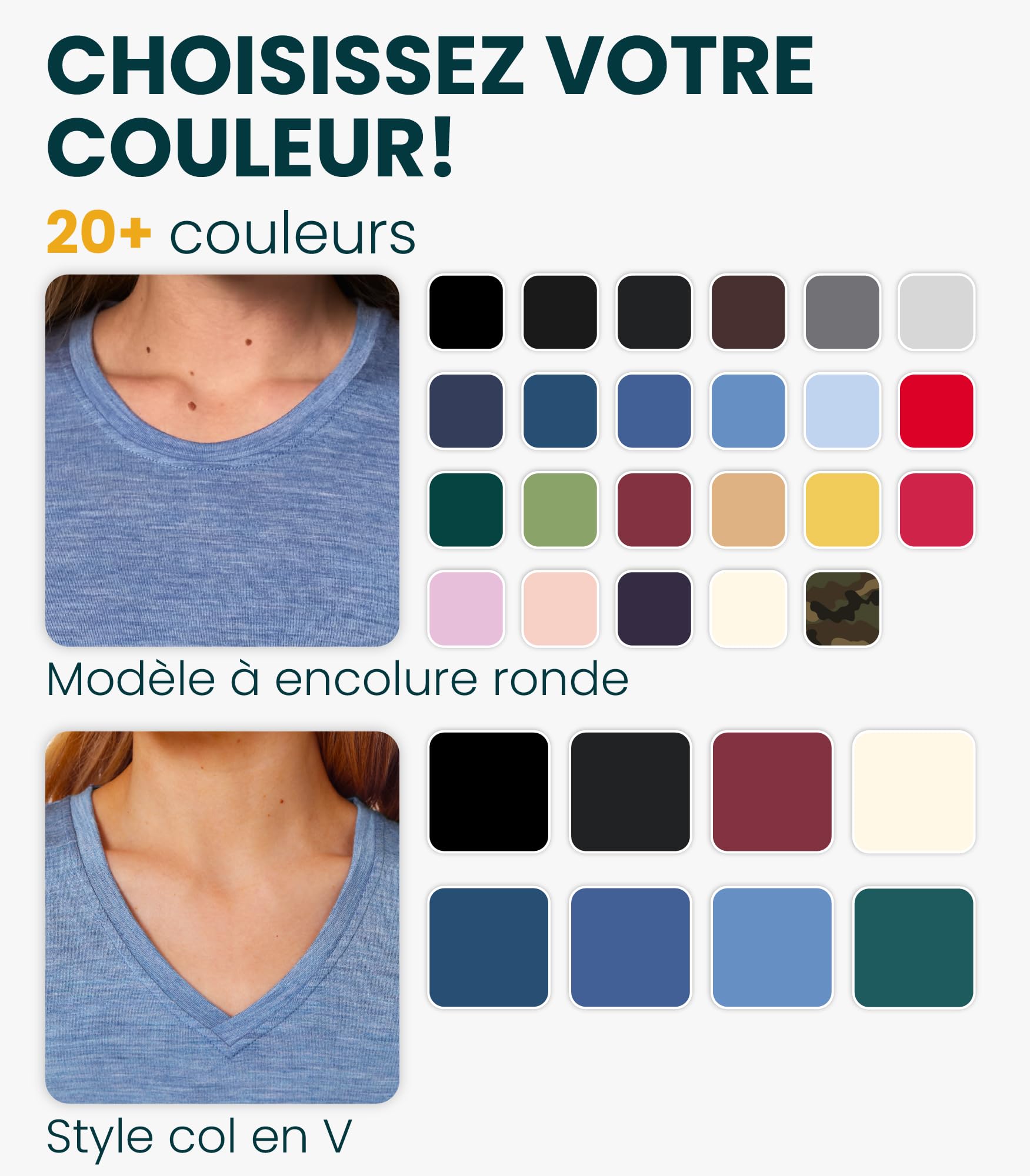 Merino.tech T-Shirt en mérinos pour Femme + Chaussettes de randonnée gratuites – Léger, Respirant и Anti-Odeur