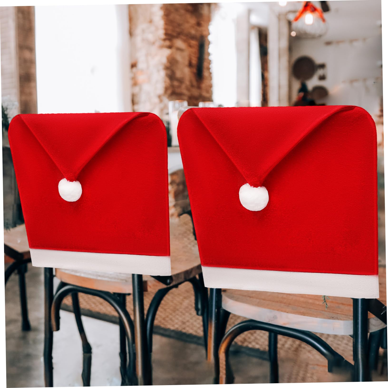 10piezas Fundas De Sillas De Navidad De Decoración Festiva para Comedor Funda De y Confortable Accesorios para Celebraciones Navideñas