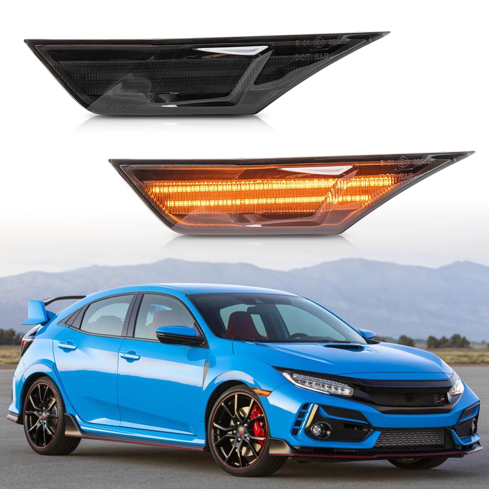 Clignotants Dynamiques LED Pour Rétroviseur Honda Civic 10 (2016-2020) - Séquentiel, étanche, Paire