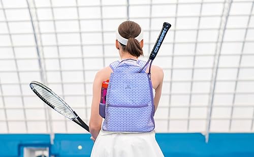 Miniatura 4 de Mochila de raqueta de tenis para mujer  Bolsa de tenis ligera que almacena 2 raquetas, pelotas y equipo deportivo  Mochila