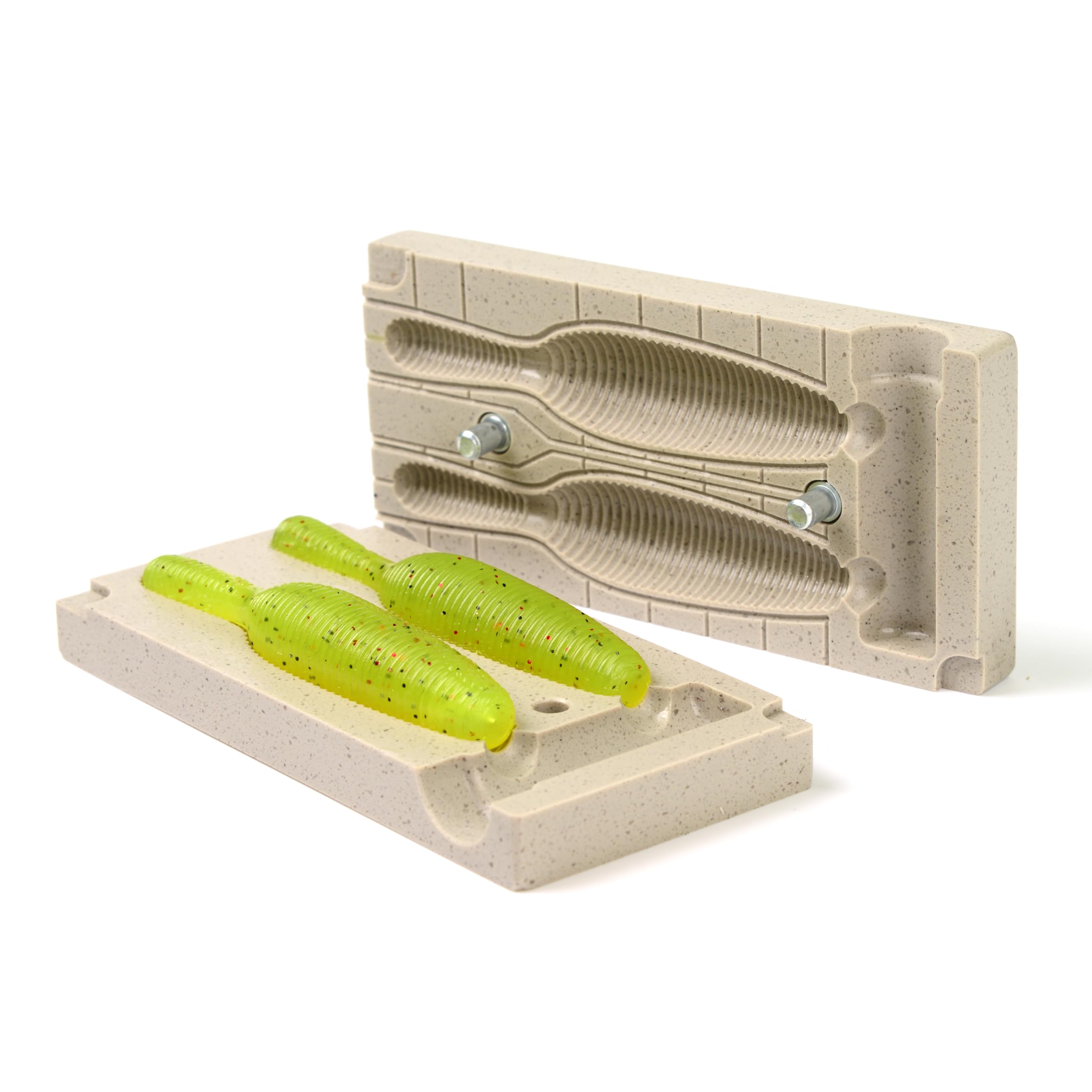 Soft Plastiс - Moldes para hacer señuelos de inyección, señuelos de pesca, 2 cavidades Yamatanuki Stick Bait 3,5 pulgadas