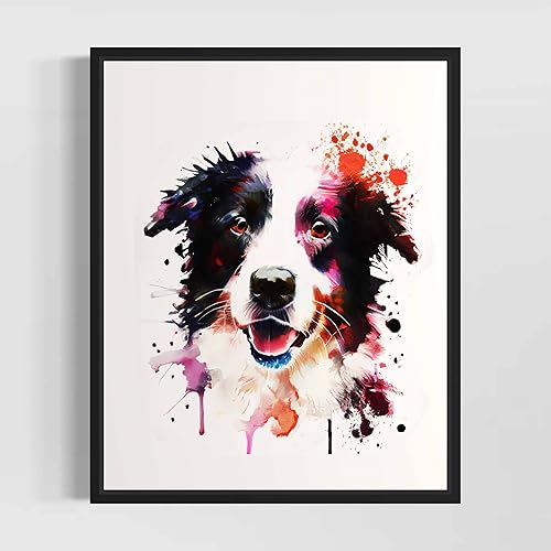 Border Collie - PĂłster de acuarela para perro, impresiĂłn artĂstica de Border Collie, regalos y decoraciĂłn para amantes de los perros, impresiĂłn de Border Collie - PĂłster de acuarela para perro, impresiĂłn artĂstica de Border Collie, regalos y decoraciĂłn para amantes de los perros, impresiĂłn de