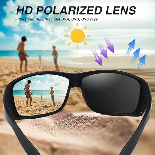 Miniatura 3 de JIANGTUN Gafas de sol polarizadas flotantes de pesca para hombres y mujeres, regalos de vela, lancha, playa, estilo fresco
