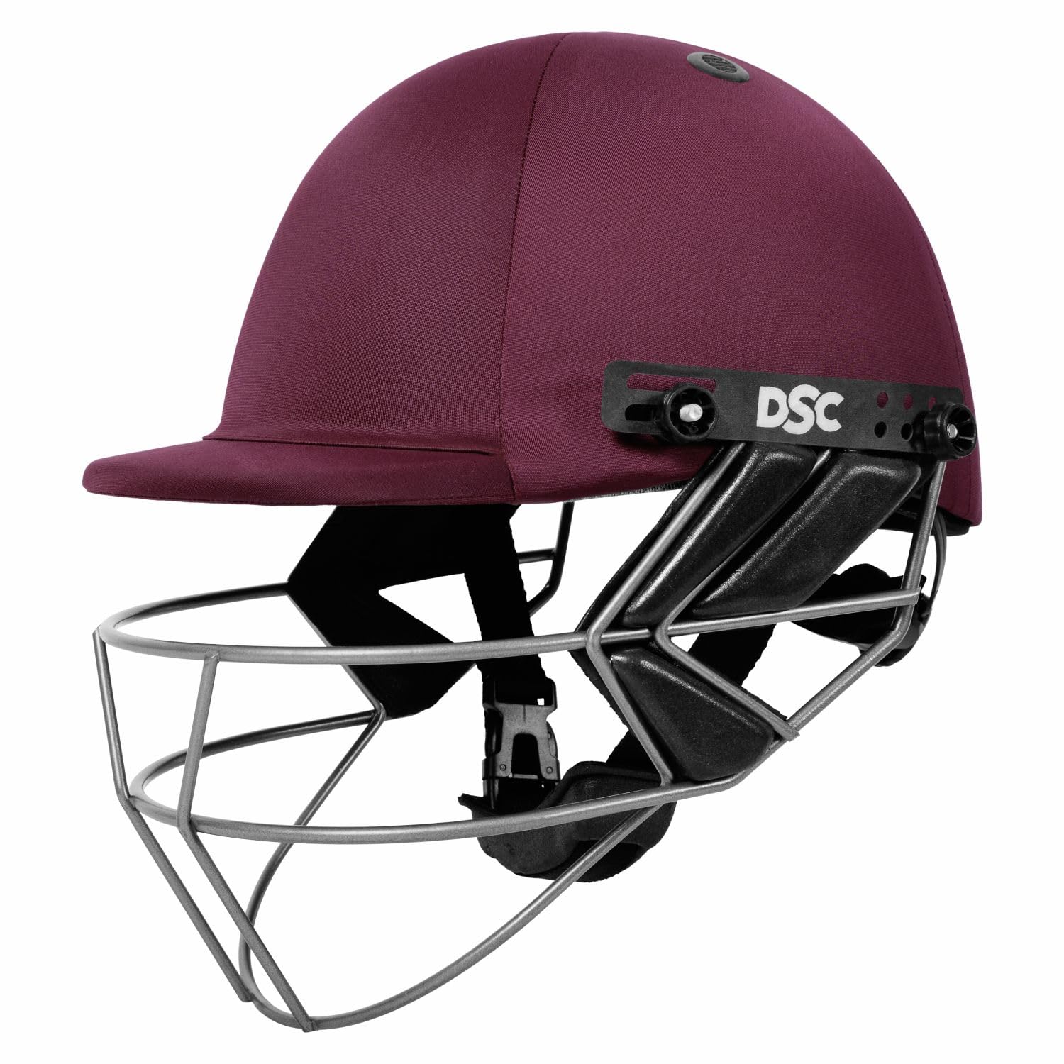 DSC FORT44 Cricket Helmet for Men & Boys (Adjustable Steel Grill | Back Support Strap |Color: Maroon | Light Weight | Si