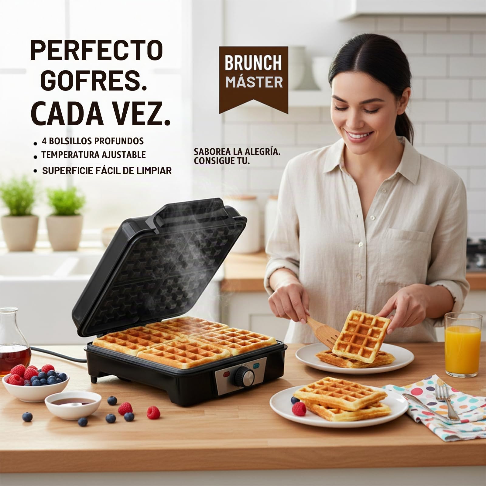 Romon Gofrera, Mini Gofrera para Gofres Eléctricas Waffle Maker pequeños con Revestimiento Antiadherente, 1200 W Waflera Sandwichera Pequeña para Cumpleaños, Fiestas Familiares, Pascua o Navidad