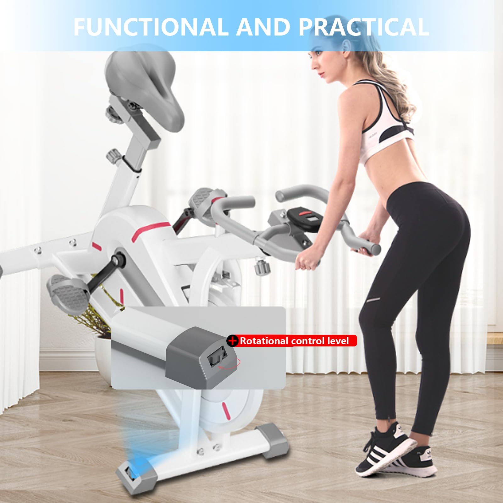 Leżący rower treningowy z łącznością Bluetooth, wiele pozycji uchwytu, wyświetlacz LCD, idealny do domowego fitnessu w pomieszczeniach